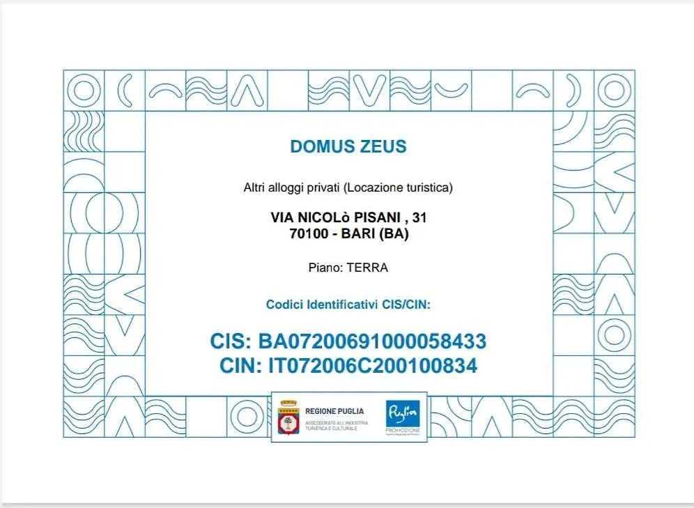 Domus Zeus Apartment Bari 0*,